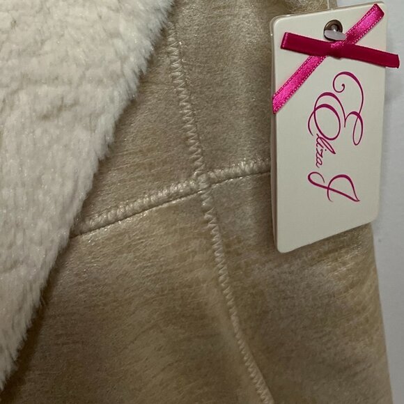 Eliza J Faux Shearling Long Vest Size L - Picture 3 of 12